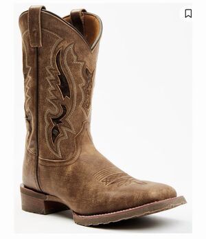 Laredo Men's Distressed Leather Performance Western Boot 7952 Tan Size 9 Demo